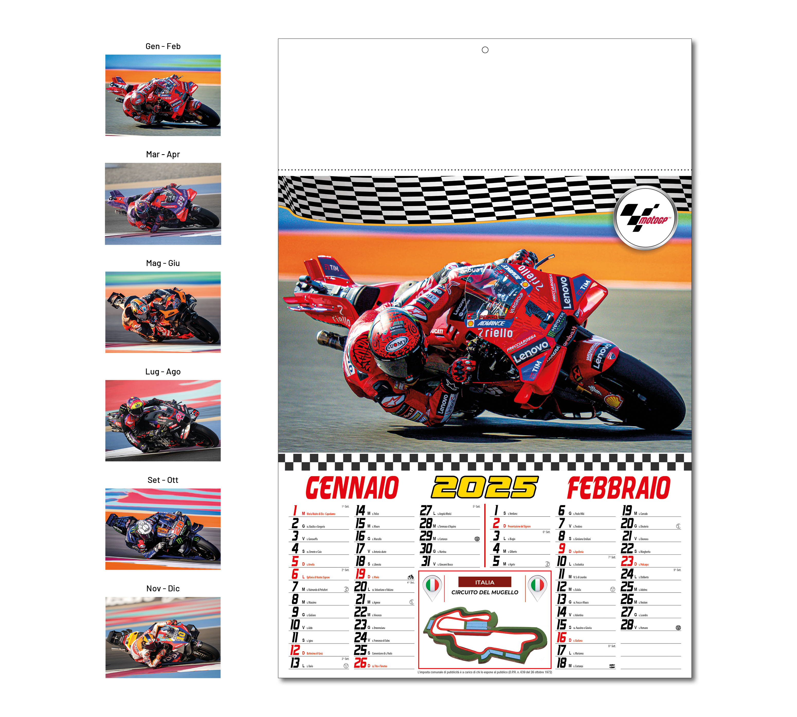 Calendario MOTO GP art. 602024 - CONF. 100 PEZZI